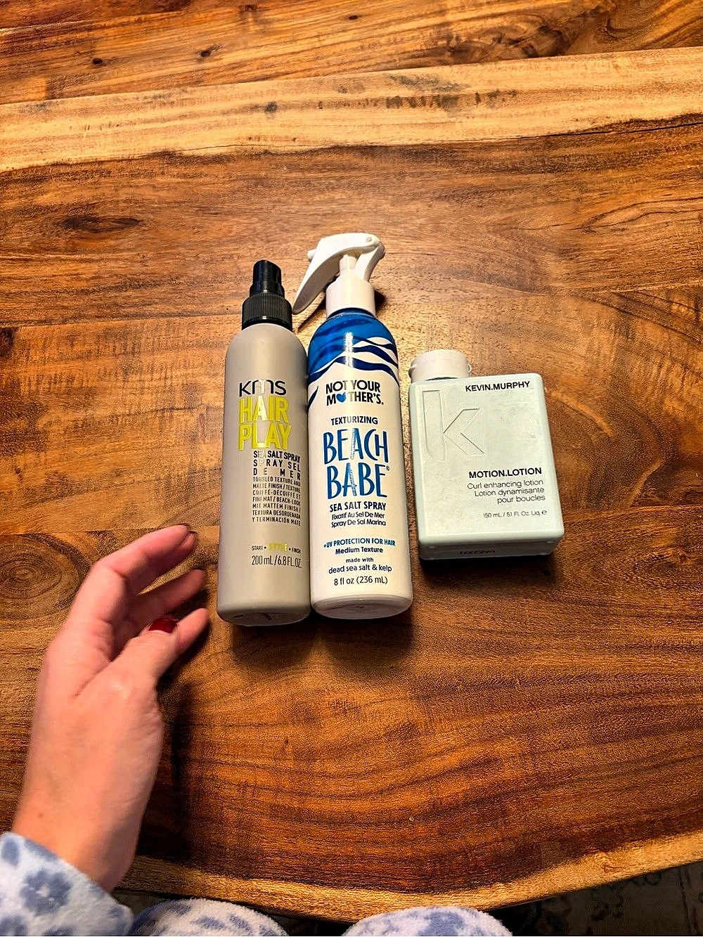 KMS Hair Play, Not Your Mother's Beach Babe, and Kevin Murphy Motion Lotion Set